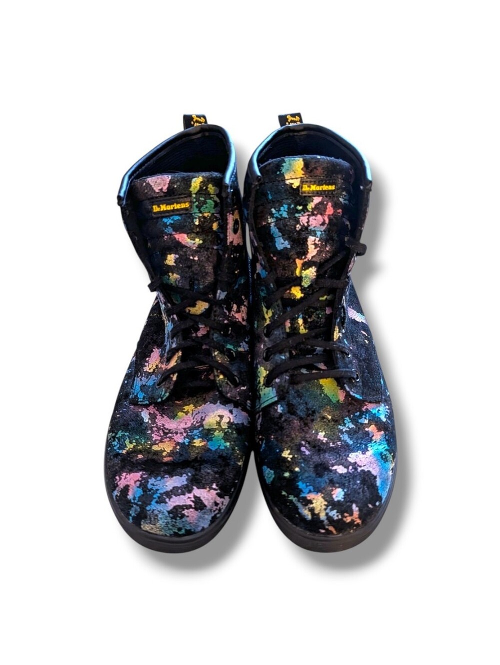 DR. MARTENS Sheridan Confetti Suede Casual Boots in Black 9 - Picture 2 of 6